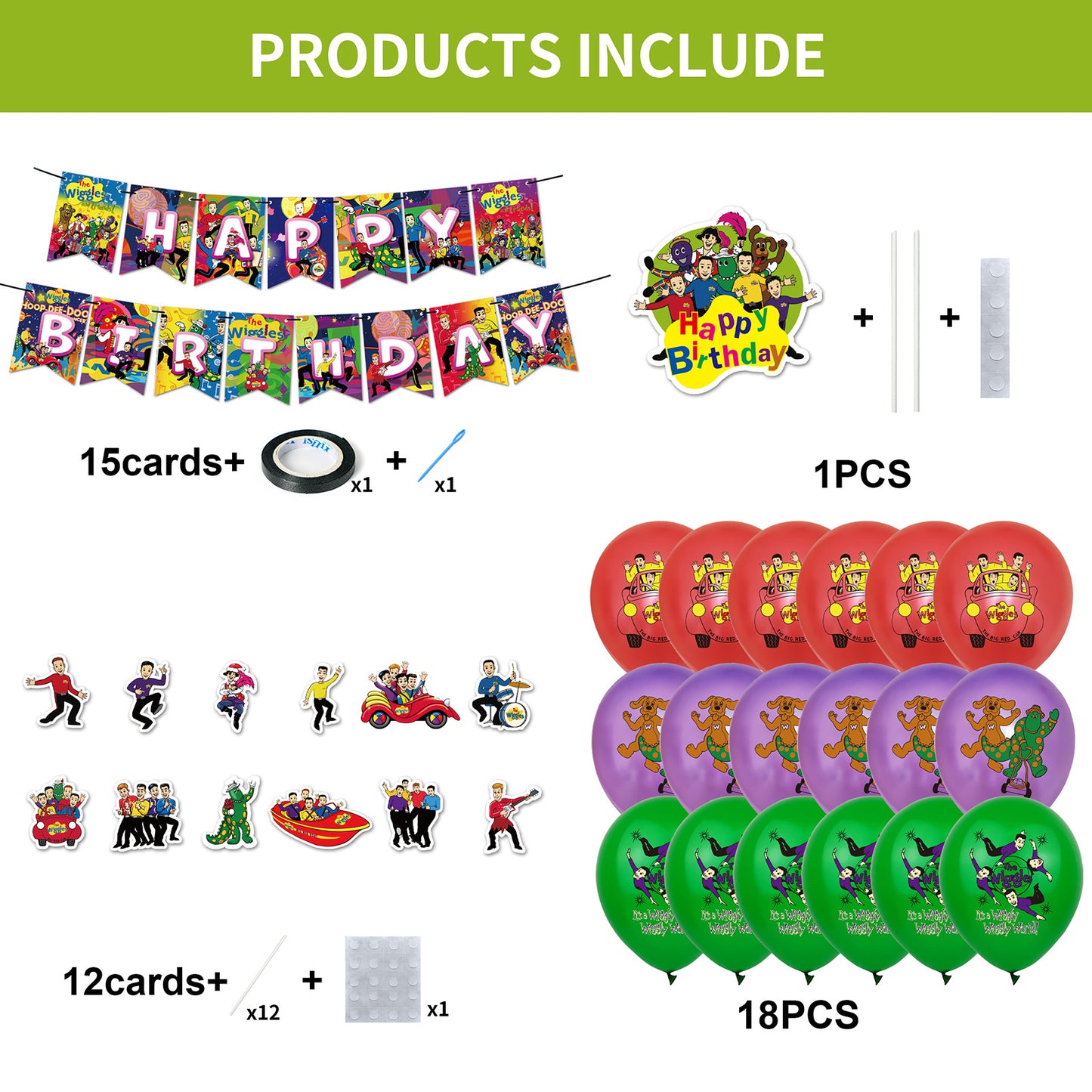 The Wiggles Theme Birthday Party Decorations