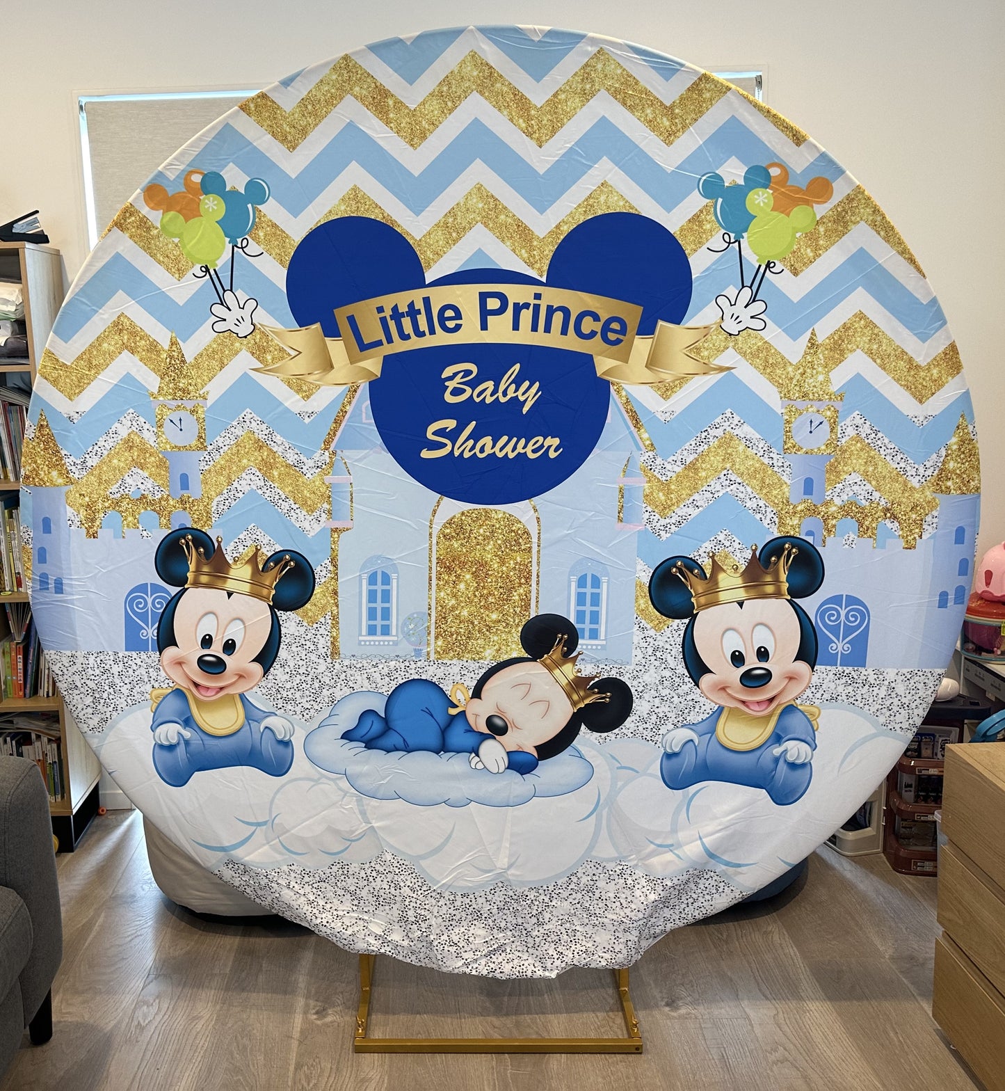 Mickey Mouse Backdrop Hire in Auckland - Premium 2m Round Design | Affordable Daily Rates