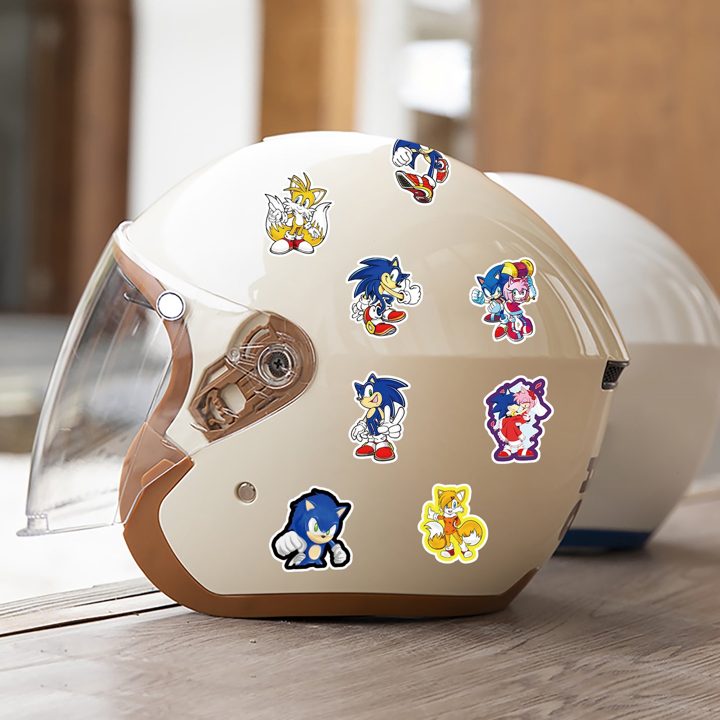 50Pcs Sonic The Hedgehog Sticker Set featuring colorful designs of Sonic, Tails, and Knuckles. Ideal for kids' birthday parties, party favors, and goodie bags. Available at PARTYMART, Auckland, NZ