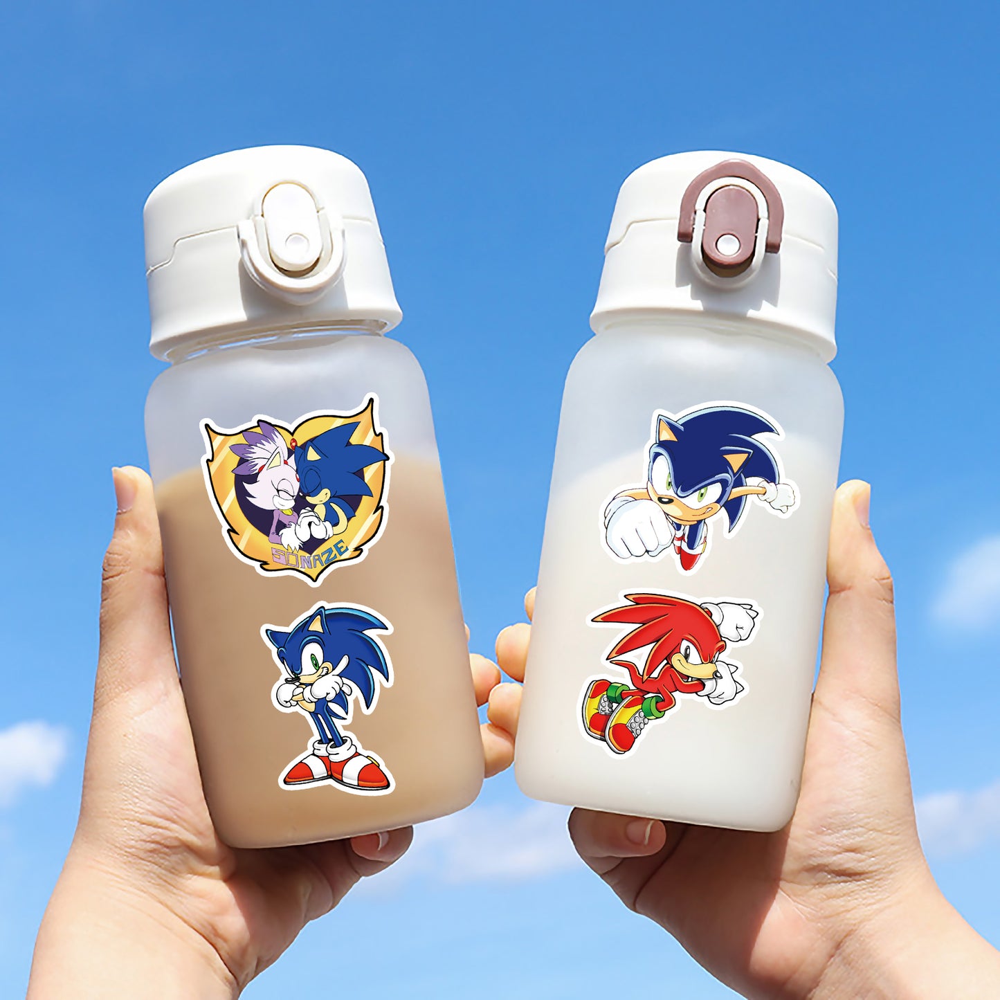 50Pcs Sonic The Hedgehog Sticker Set featuring colorful designs of Sonic, Tails, and Knuckles. Ideal for kids' birthday parties, party favors, and goodie bags. Available at PARTYMART, Auckland, NZ