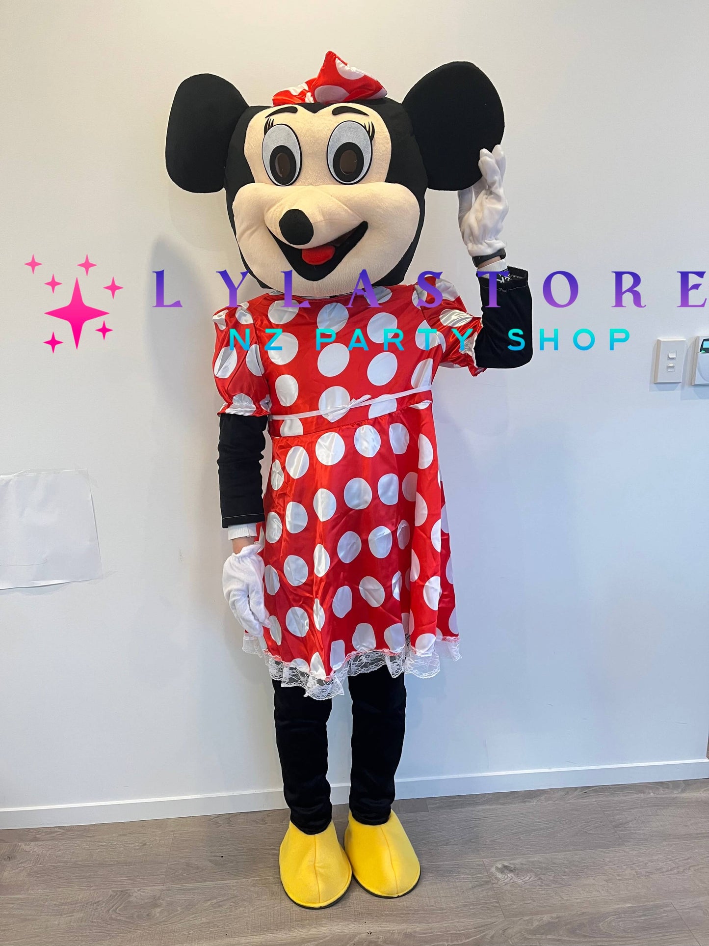 Disney Minnie Mouse Mascot Costume Hire in Auckland NZ