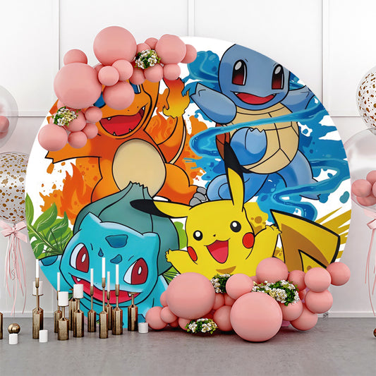 Pokémon Pikachu Backdrop Hire in Auckland - Premium 2m Round Design | Affordable Daily Rates