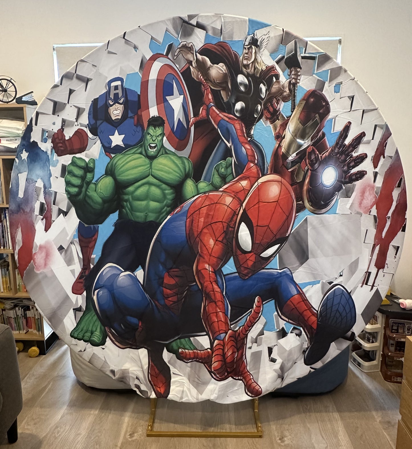 Spiderman Backdrop Hire in Auckland - Premium 2m Round Design | Affordable Daily Rates