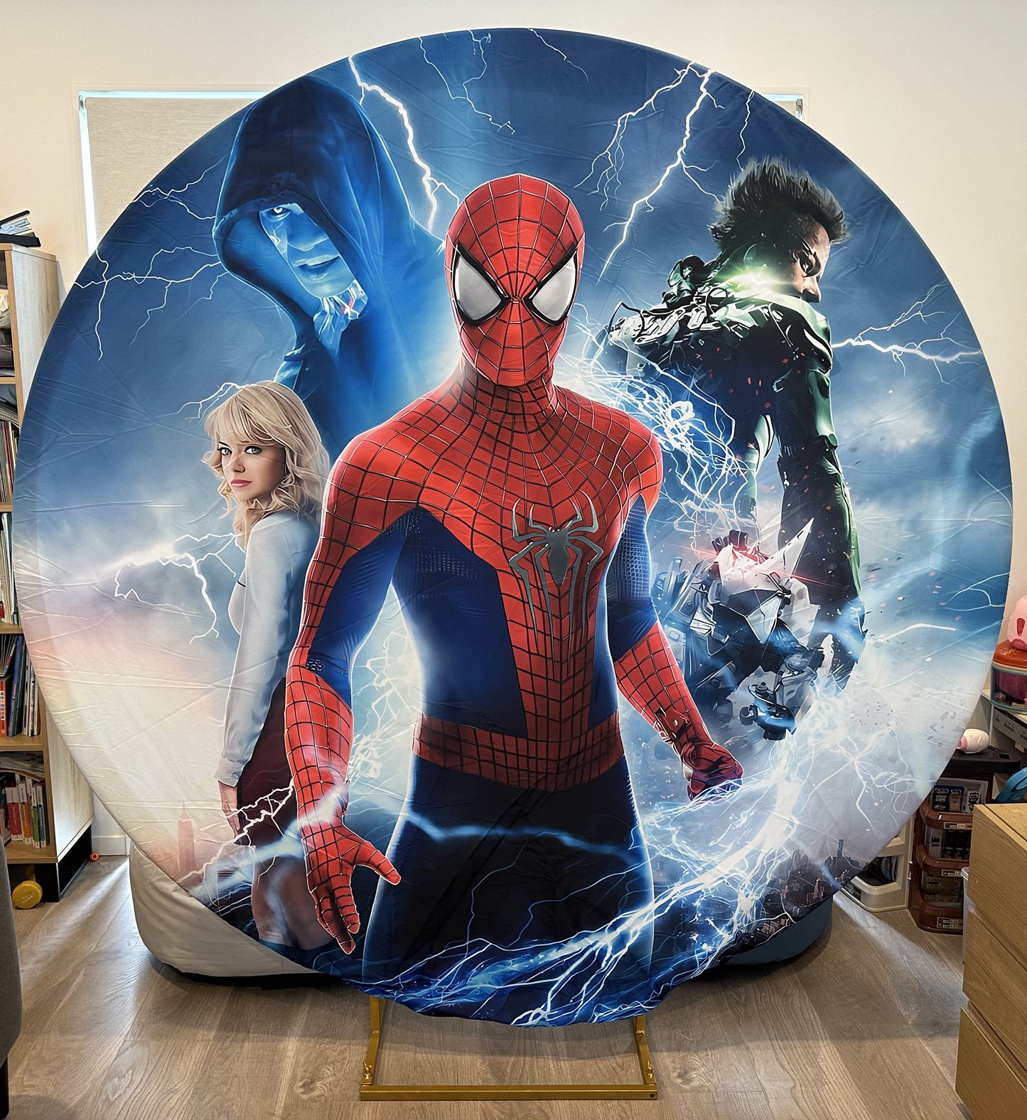 Superhero Spiderman Backdrop Hire in Auckland - Premium 2m Round Design | Affordable Daily Rates