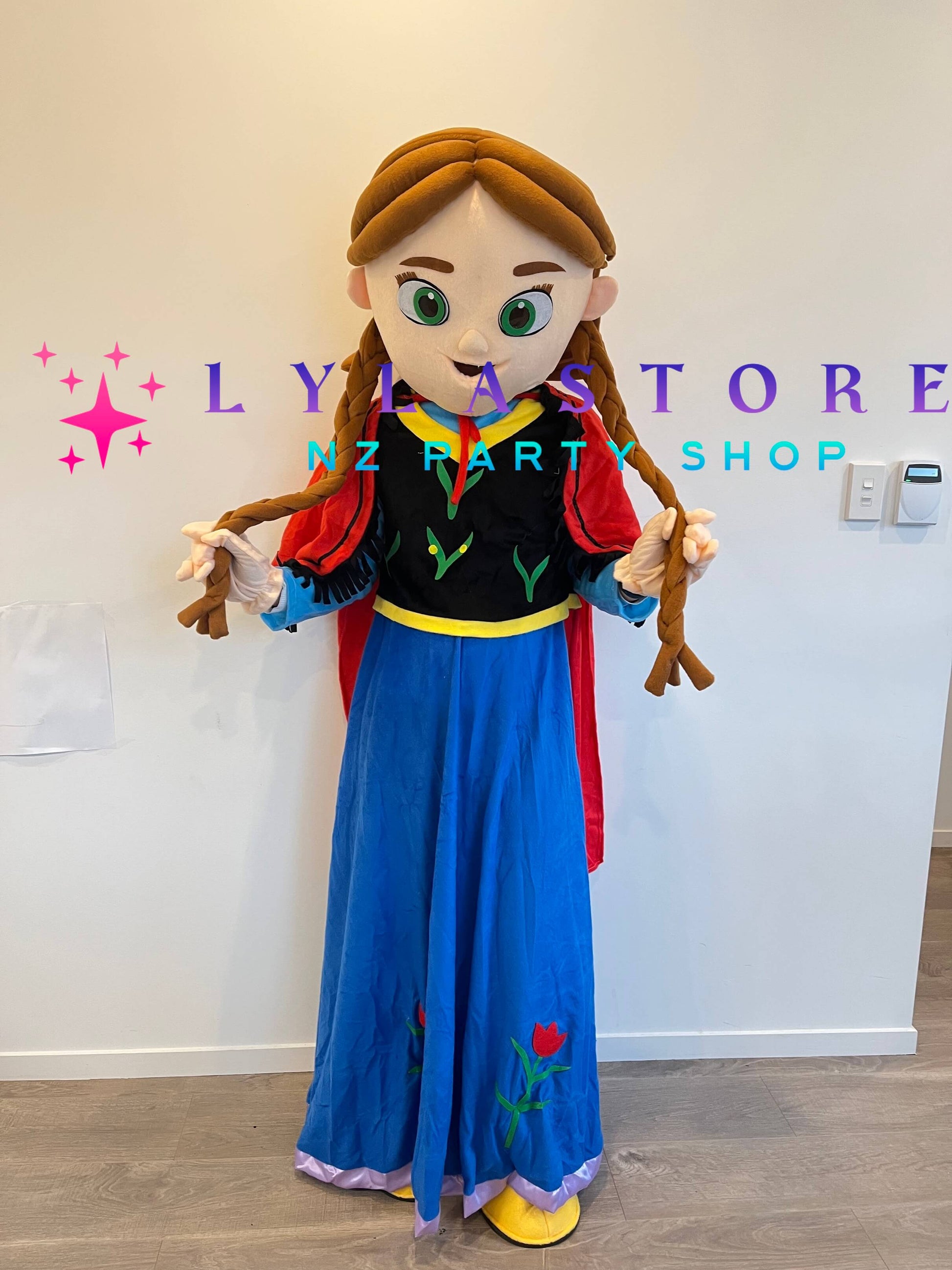 Frozen Anna Mascot Costume Hire in Auckland
