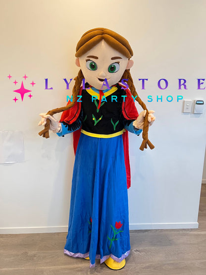 Frozen Anna Mascot Costume Hire in Auckland