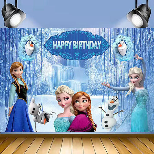 Disney Frozen Birthday Party Backdrop | Banner