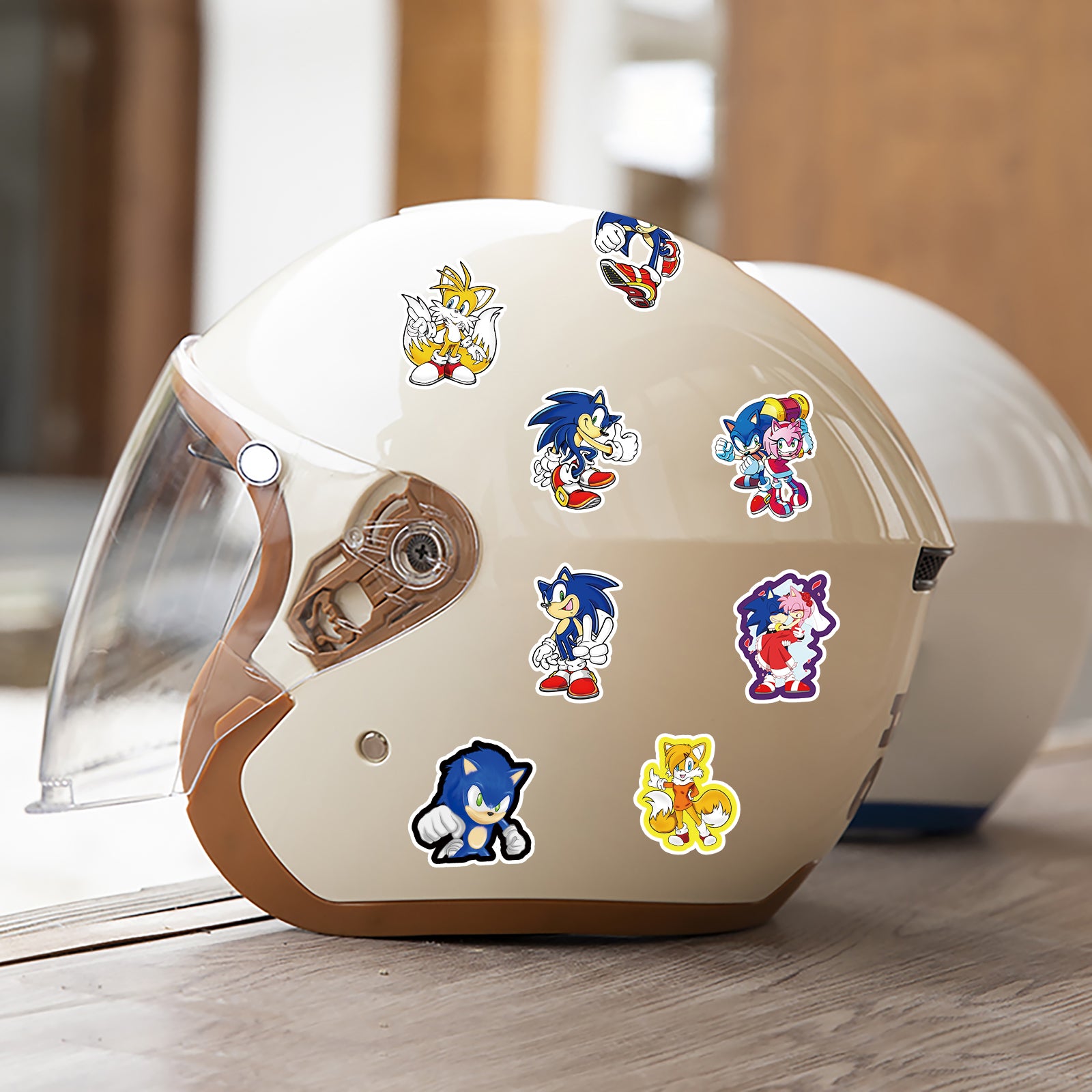 50Pcs Sonic The Hedgehog Sticker Set featuring colorful designs of Sonic, Tails, and Knuckles. Ideal for kids' birthday parties, party favors, and goodie bags. Available at PARTYMART, Auckland, NZ