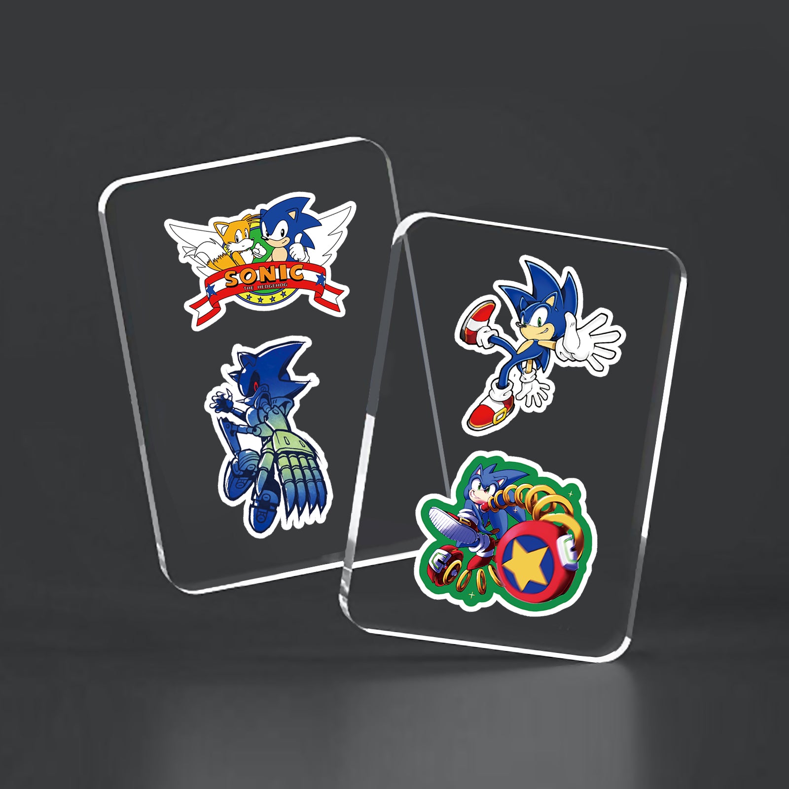 50Pcs Sonic The Hedgehog Sticker Set featuring colorful designs of Sonic, Tails, and Knuckles. Ideal for kids' birthday parties, party favors, and goodie bags. Available at PARTYMART, Auckland, NZ