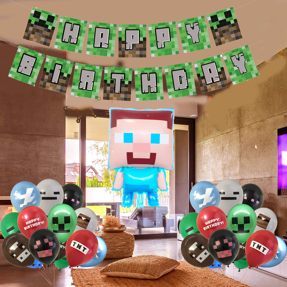 Minecraft Birthday Party Pack Decorations - lylastore